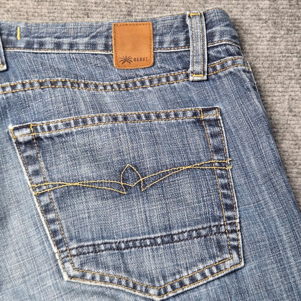 Agave Denimsmith Trademark Straight Cut Jeans Mens 36 Blue Premium Made USA - Picture 11 of 16